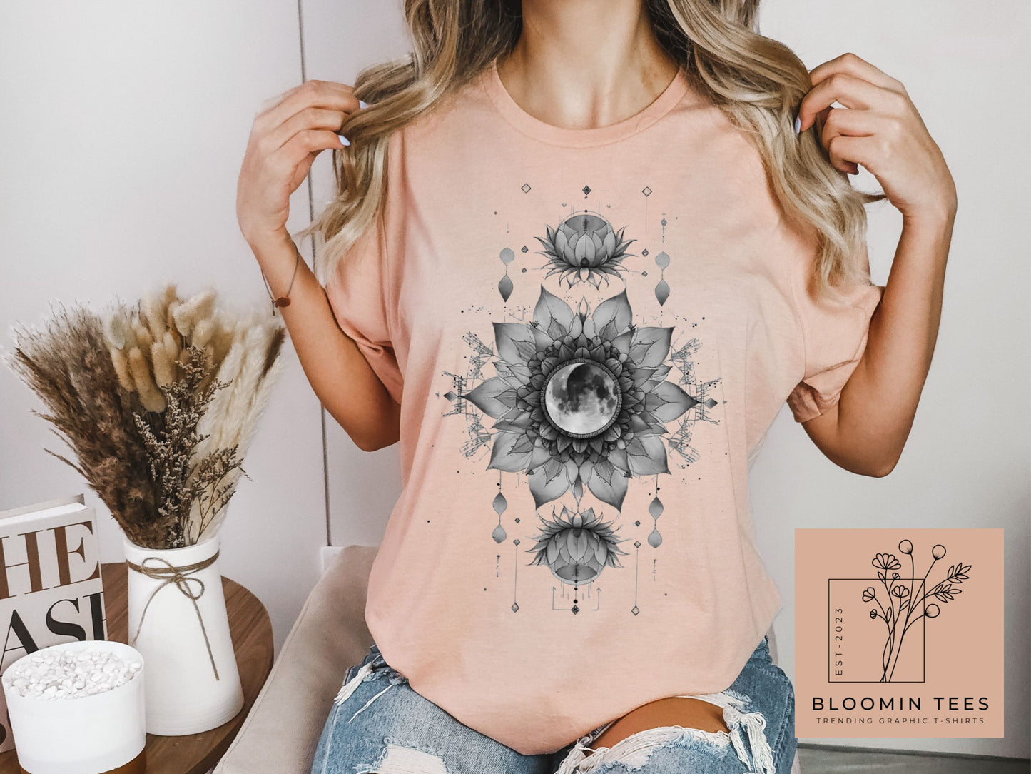 Mystic Moon And Sun Shirt, Mystical Moon Phase Shirt, Moon Phase T-Shirt, Boho Vintage Moon Shirt, Celestial Moon Shirt, Spiritual T-Shirt