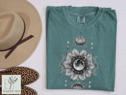 Mystic Moon And Sun Shirt, Mystical Moon Phase Shirt, Moon Phase T-Shirt, Boho Vintage Moon Shirt, Celestial Moon Shirt, Spiritual T-Shirt